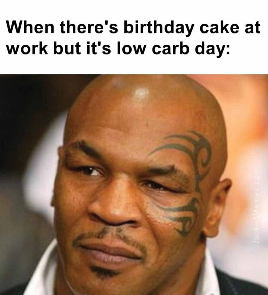 When there's birthday cake at work but it's low carb day