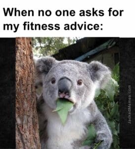 When no one asks for my fitness advice