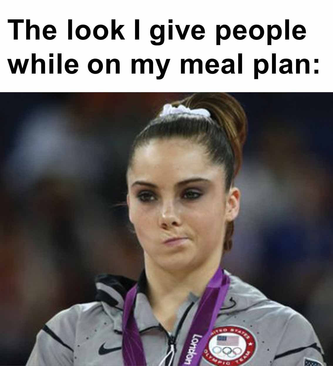 The look i give people while on my meal plan