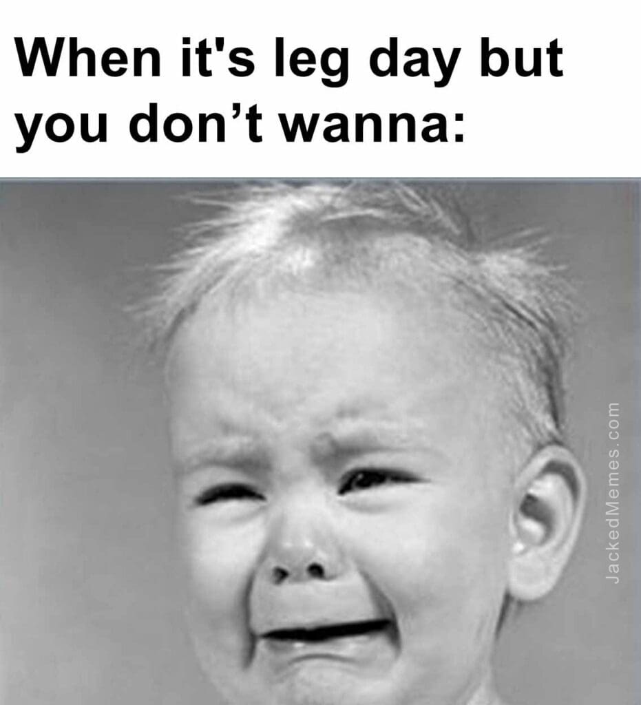 When it's leg day but you dont wanna