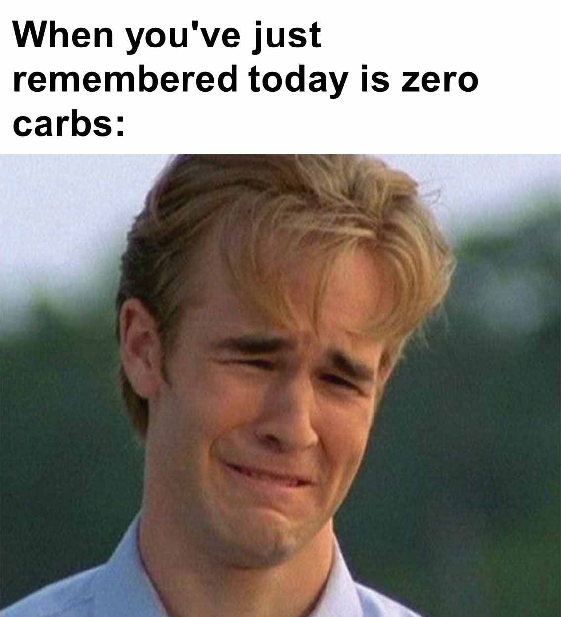 When you've just remembered today is zero carbs