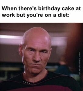 When there's birthday cake at work but you're on a diet