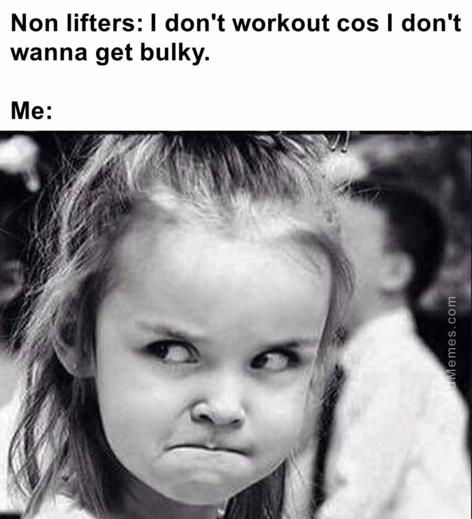 Non lifters i don't workout cos i don't wanna get bulky.  me