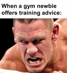 When a gym newbie offers training advice