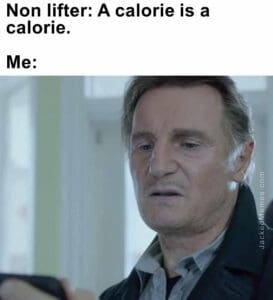 Non lifter a calorie is a calorie.  me