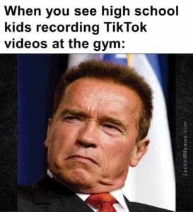 When you see high school kids recording tiktok videos at the gym