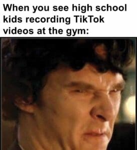 When you see high school kids recording tiktok videos at the gym