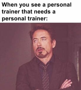 When you see a personal trainer that needs a personal trainer