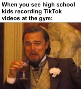 When you see high school kids recording tiktok videos at the gym