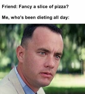 Friend fancy a slice of pizza   me