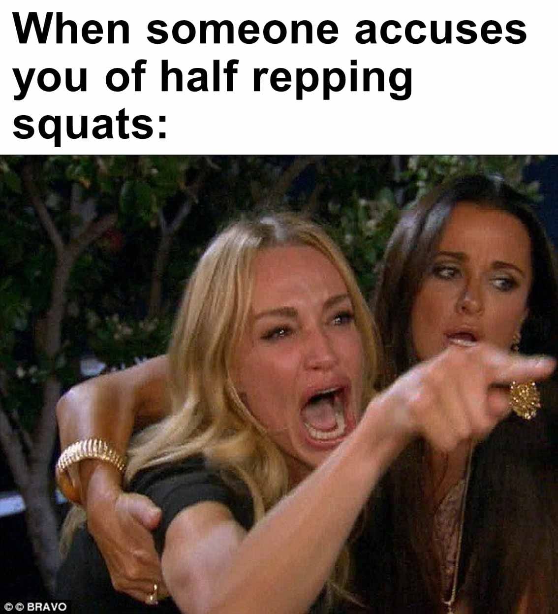 When someone accuses you of half repping squats