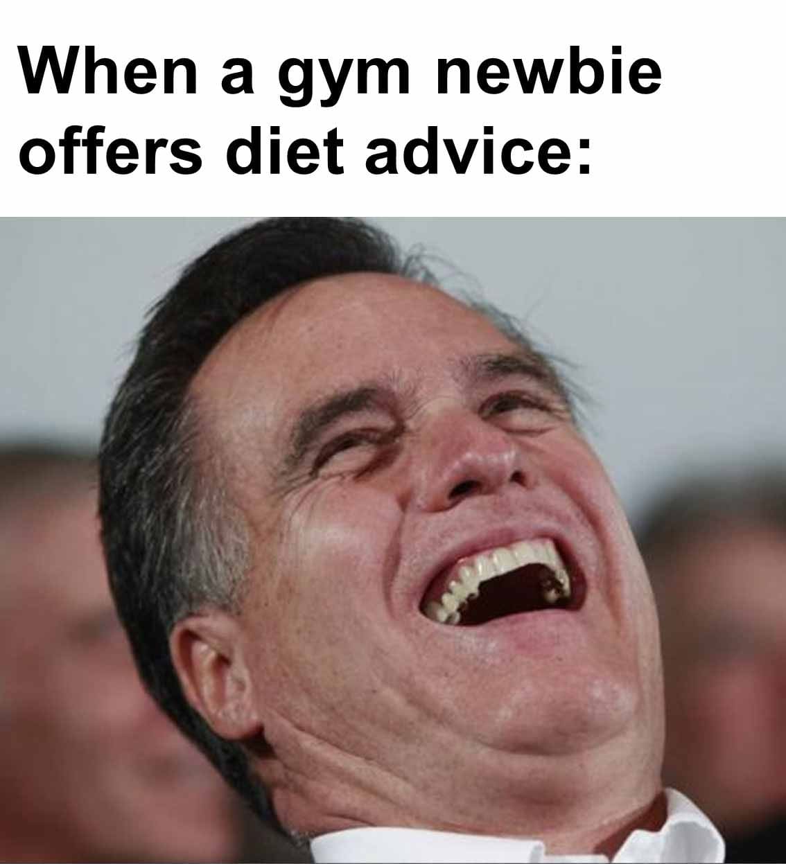 When a gym newbie offers diet advice