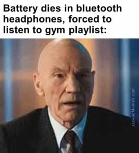 forced to listen to gym playlist