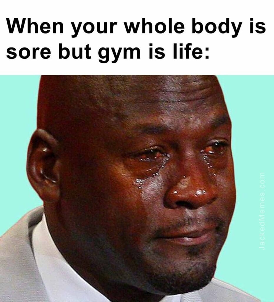 When your whole body is sore but gym is life