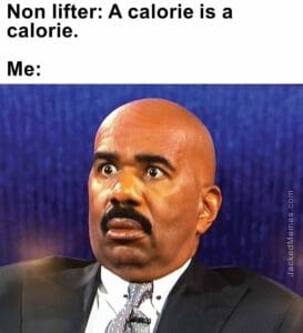 Non lifter a calorie is a calorie.  me