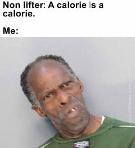 Non lifter a calorie is a calorie.  me