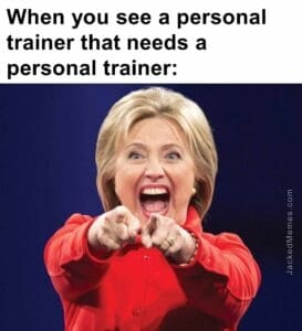 When you see a personal trainer that needs a personal trainer