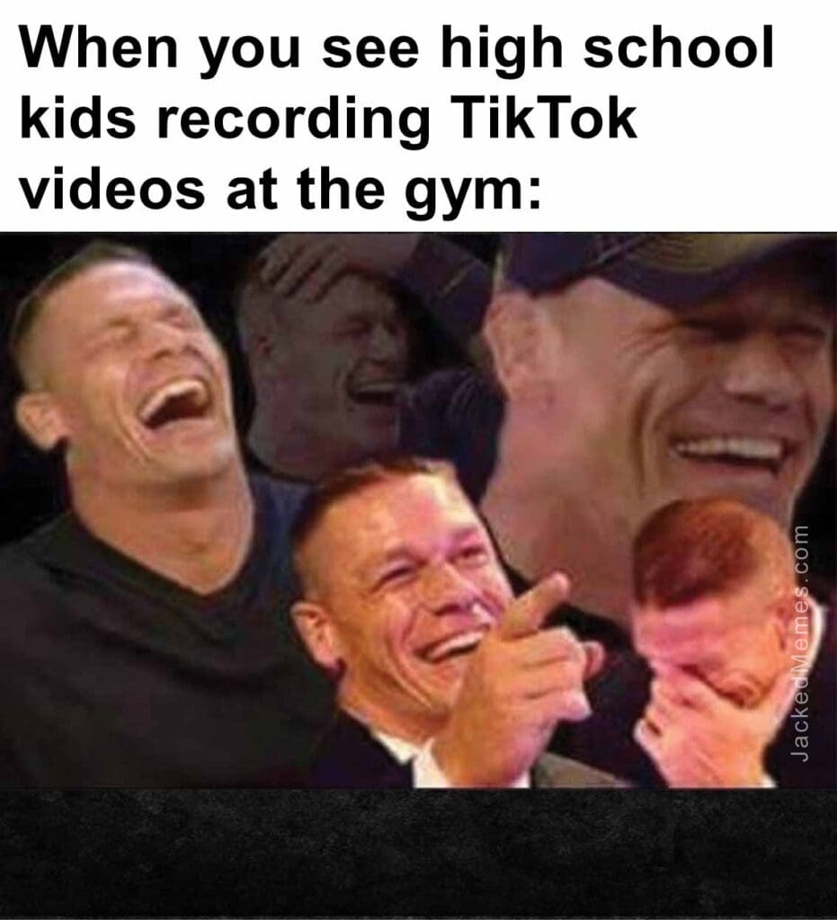 When you see high school kids recording tiktok videos at the gym