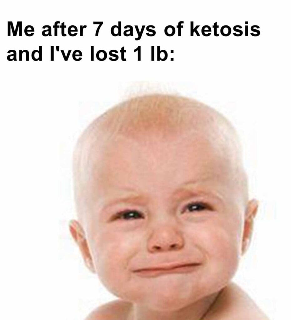 Me after 7 days of ketosis and i've lost 1 lb