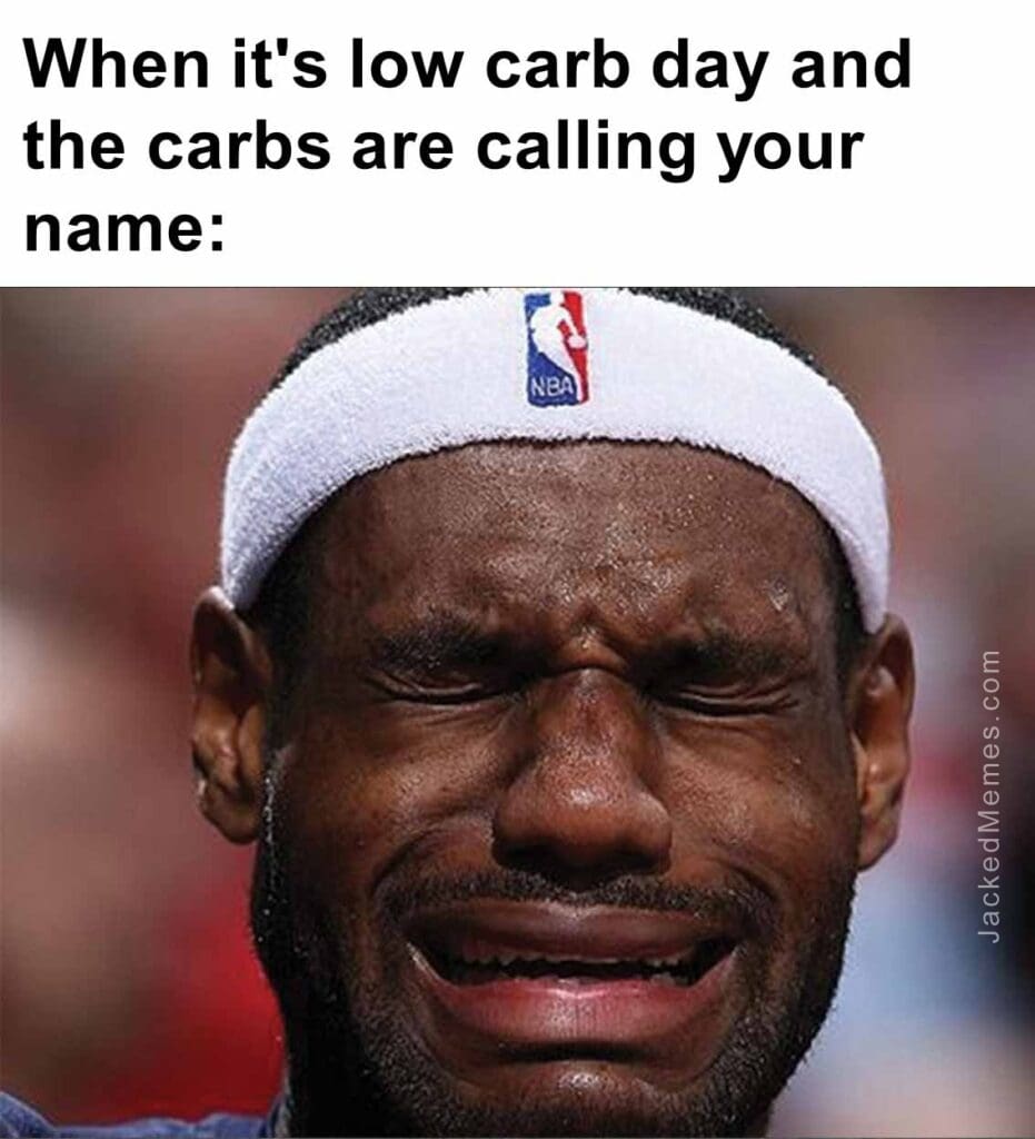 When it's low carb day and the carbs are calling your name