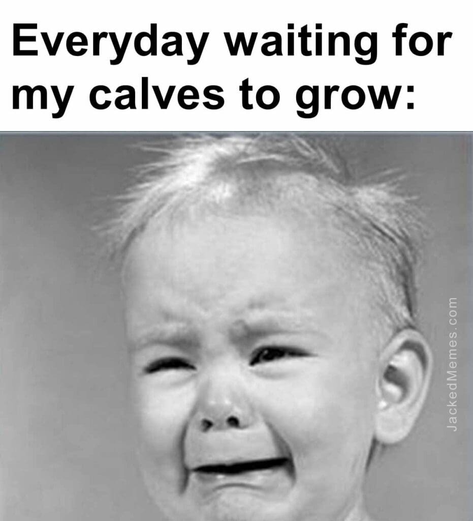 Everyday waiting for my calves to grow