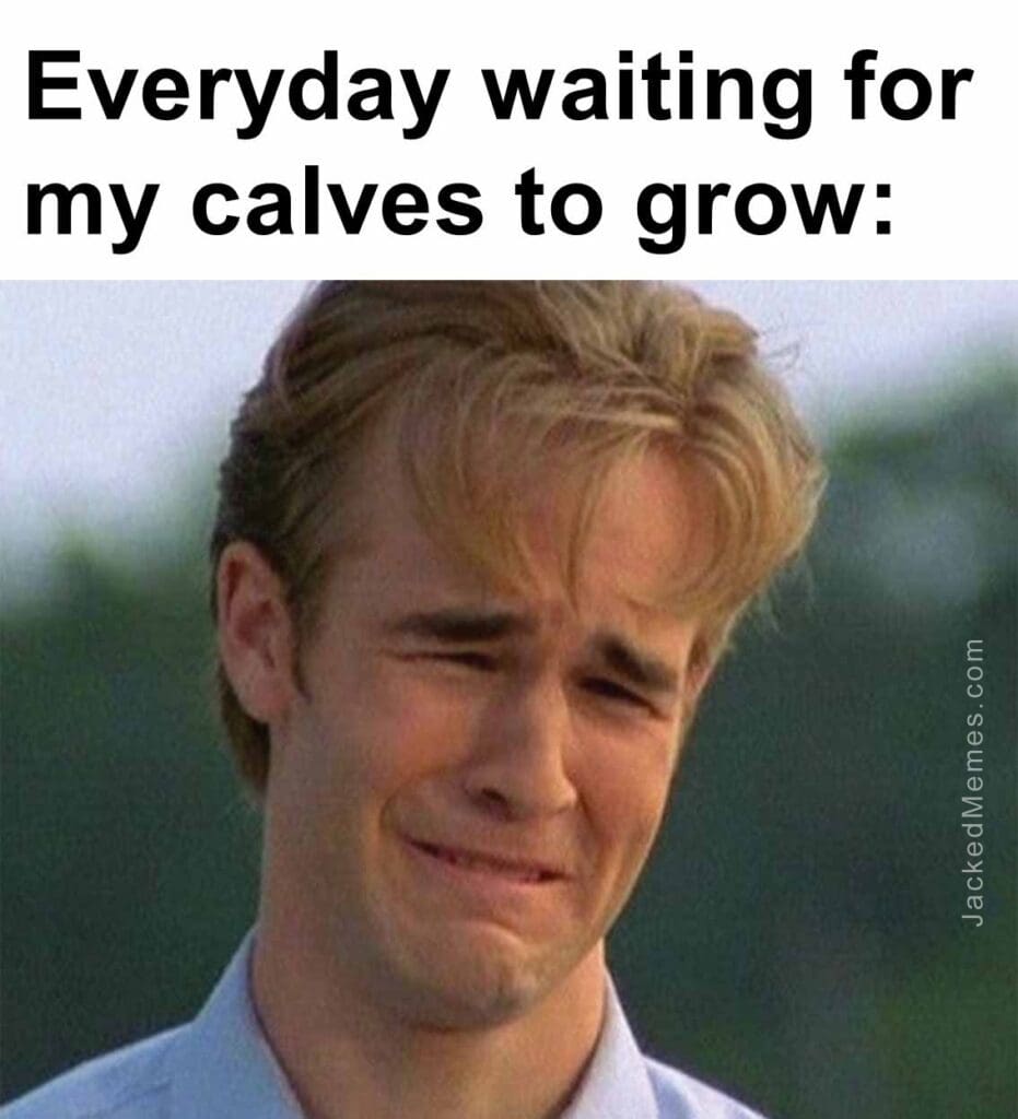 Everyday waiting for my calves to grow