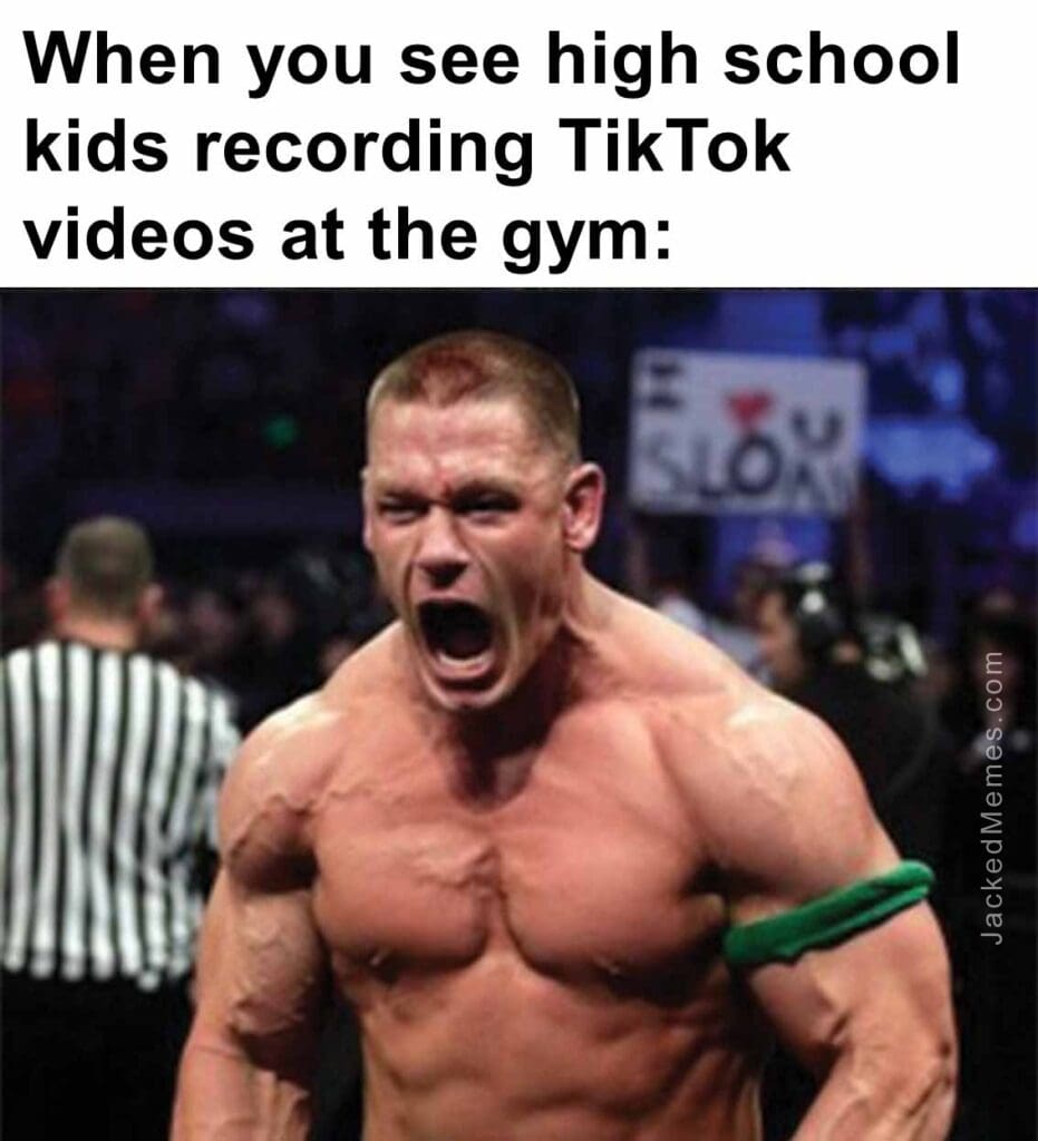 When you see high school kids recording tiktok videos at the gym