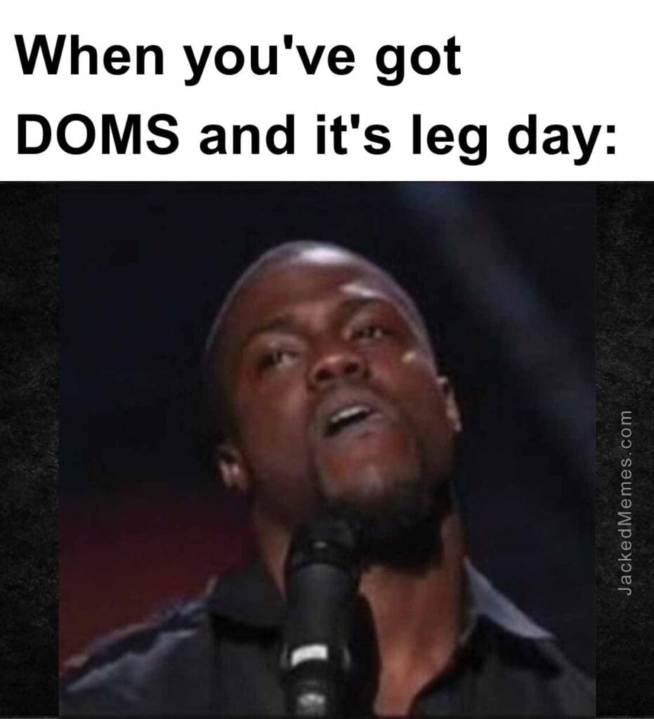 When you've got doms and it's leg day