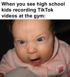 When you see high school kids recording tiktok videos at the gym