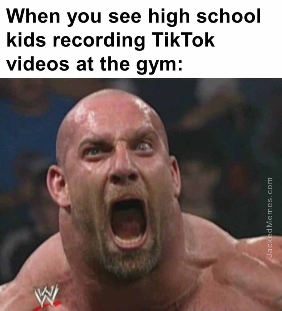 When you see high school kids recording tiktok videos at the gym