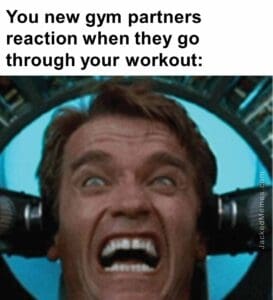 You new gym partners reaction when they go through your workout