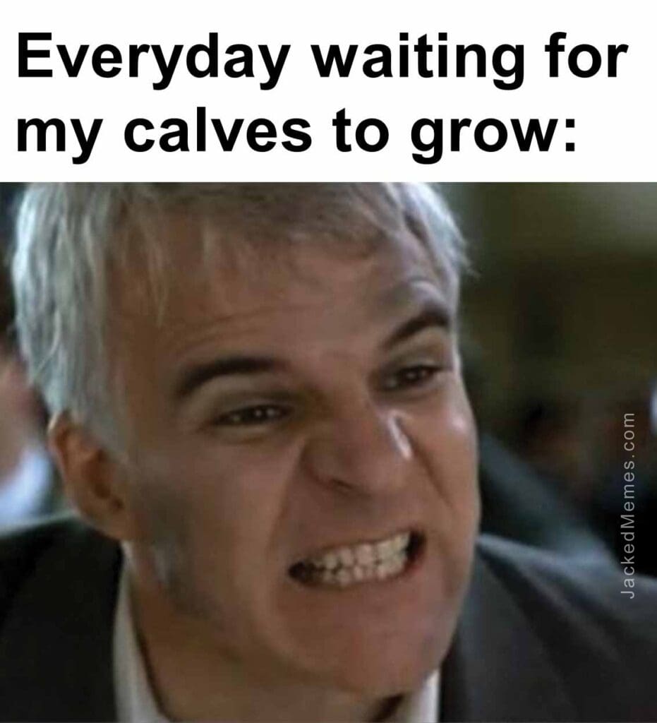 Everyday waiting for my calves to grow