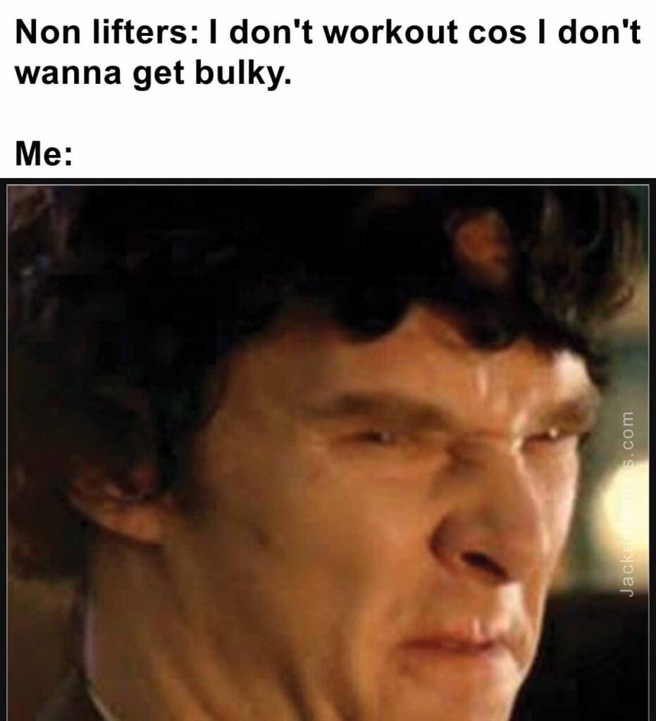 Non lifters i don't workout cos i don't wanna get bulky.  me