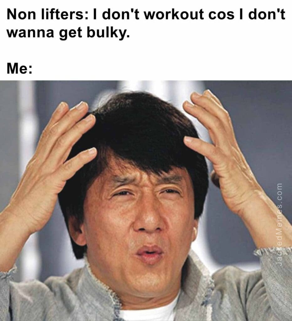 Non lifters i don't workout cos i don't wanna get bulky.  me