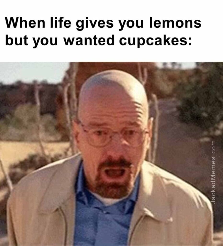 When life gives you lemons but you wanted cupcakes