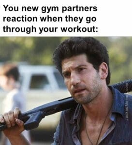 You new gym partners reaction when they go through your workout