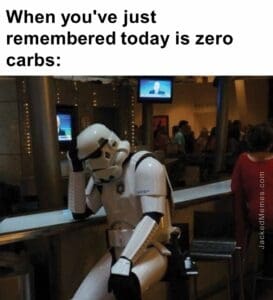 When you've just remembered today is zero carbs