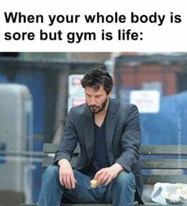 When your whole body is sore but gym is life