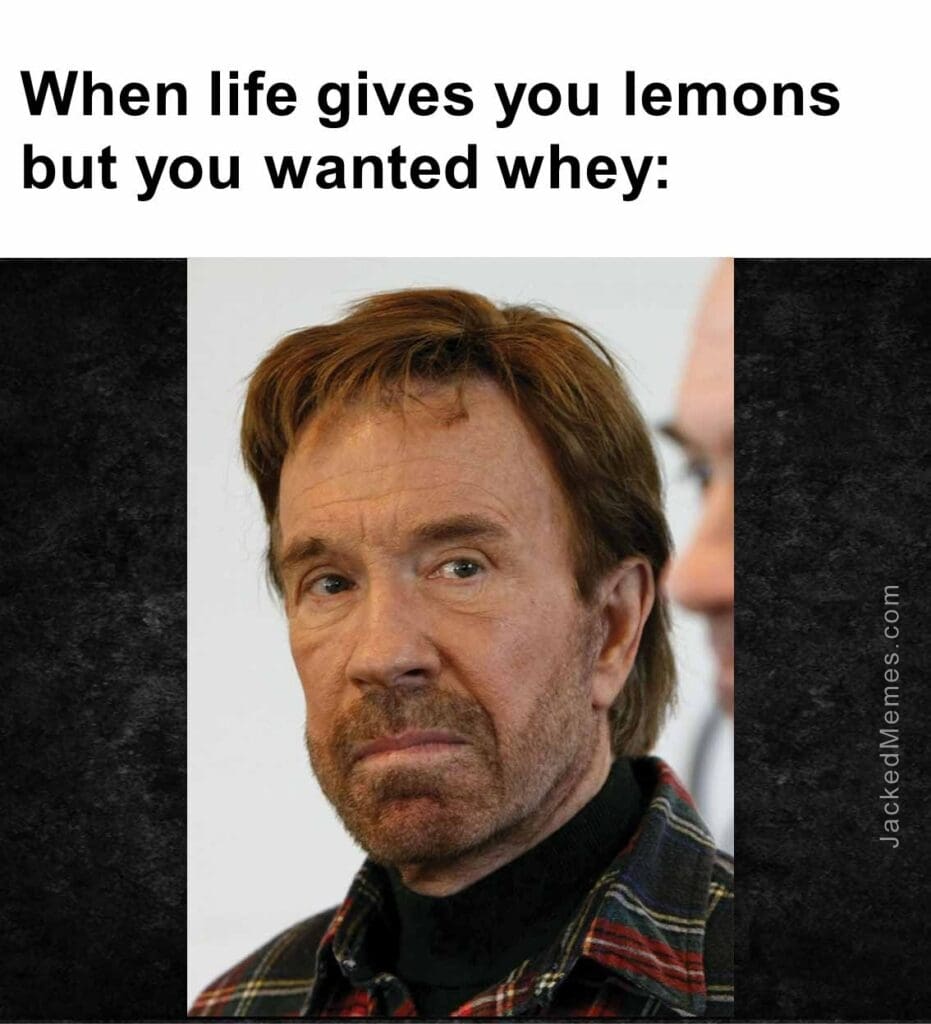 When life gives you lemons but you wanted whey