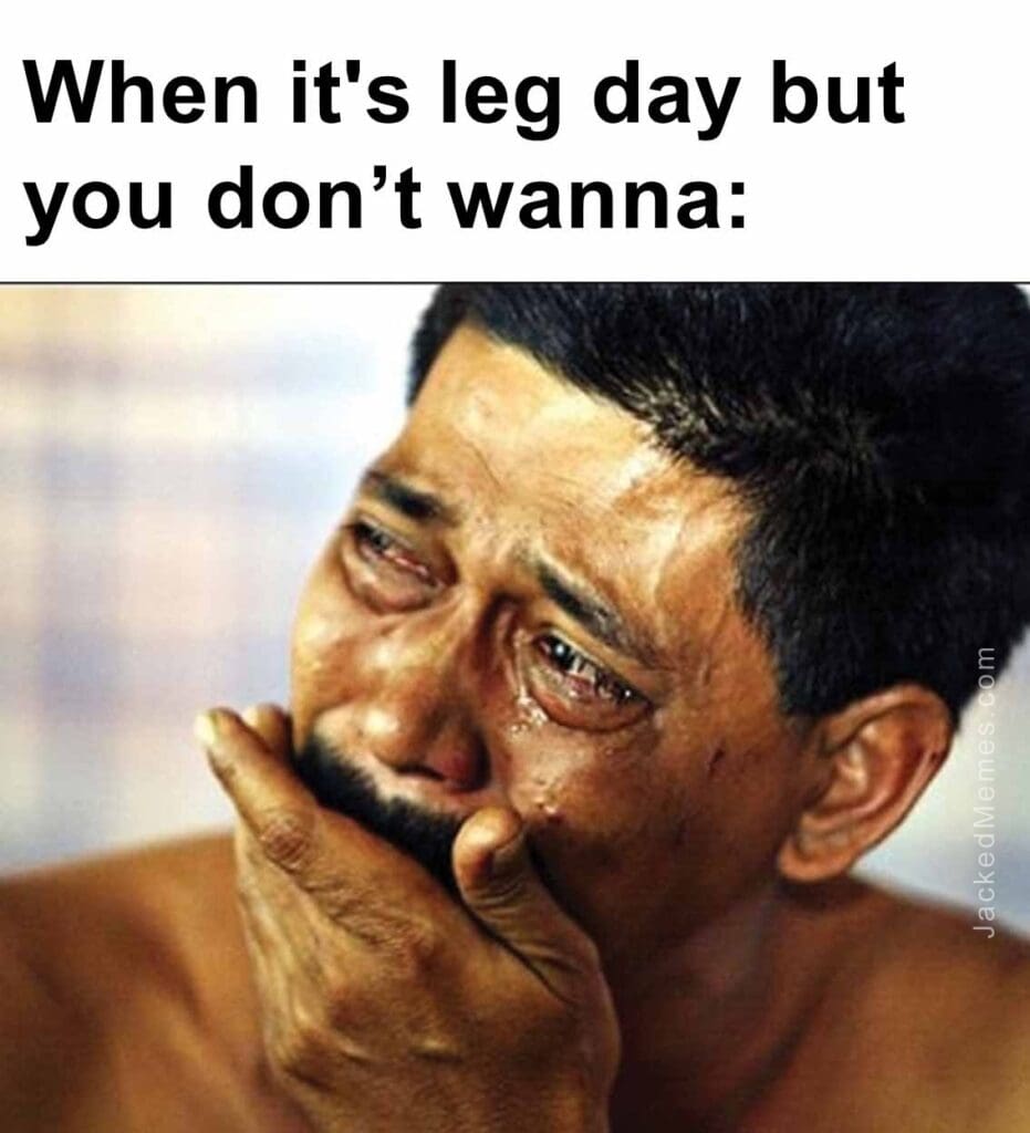 When it's leg day but you dont wanna