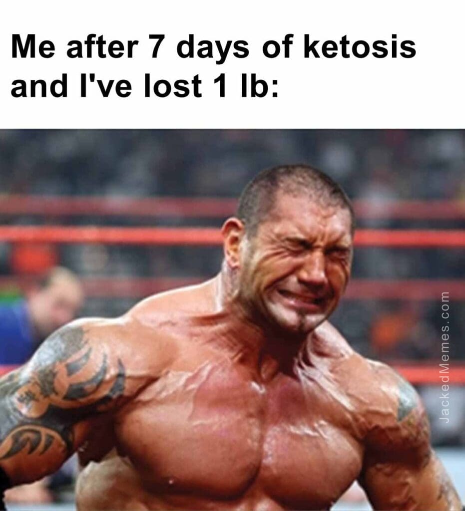 Me after 7 days of ketosis and i've lost 1 lb