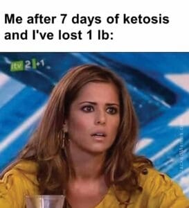 Me after 7 days of ketosis and i've lost 1 lb