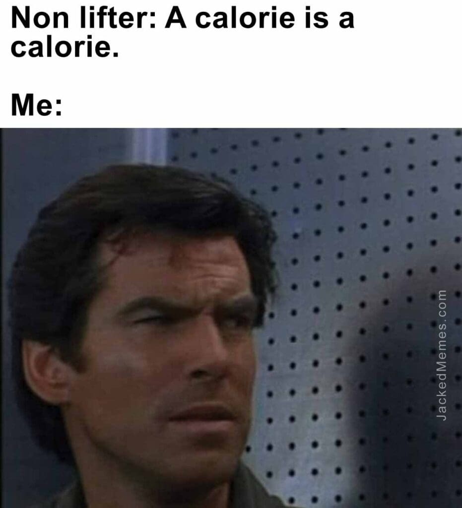 Non lifter a calorie is a calorie.  me