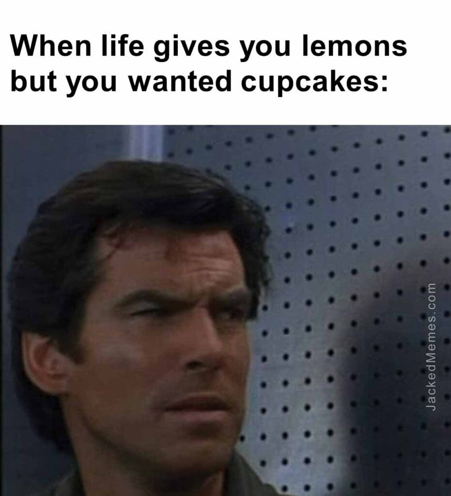 When life gives you lemons but you wanted cupcakes