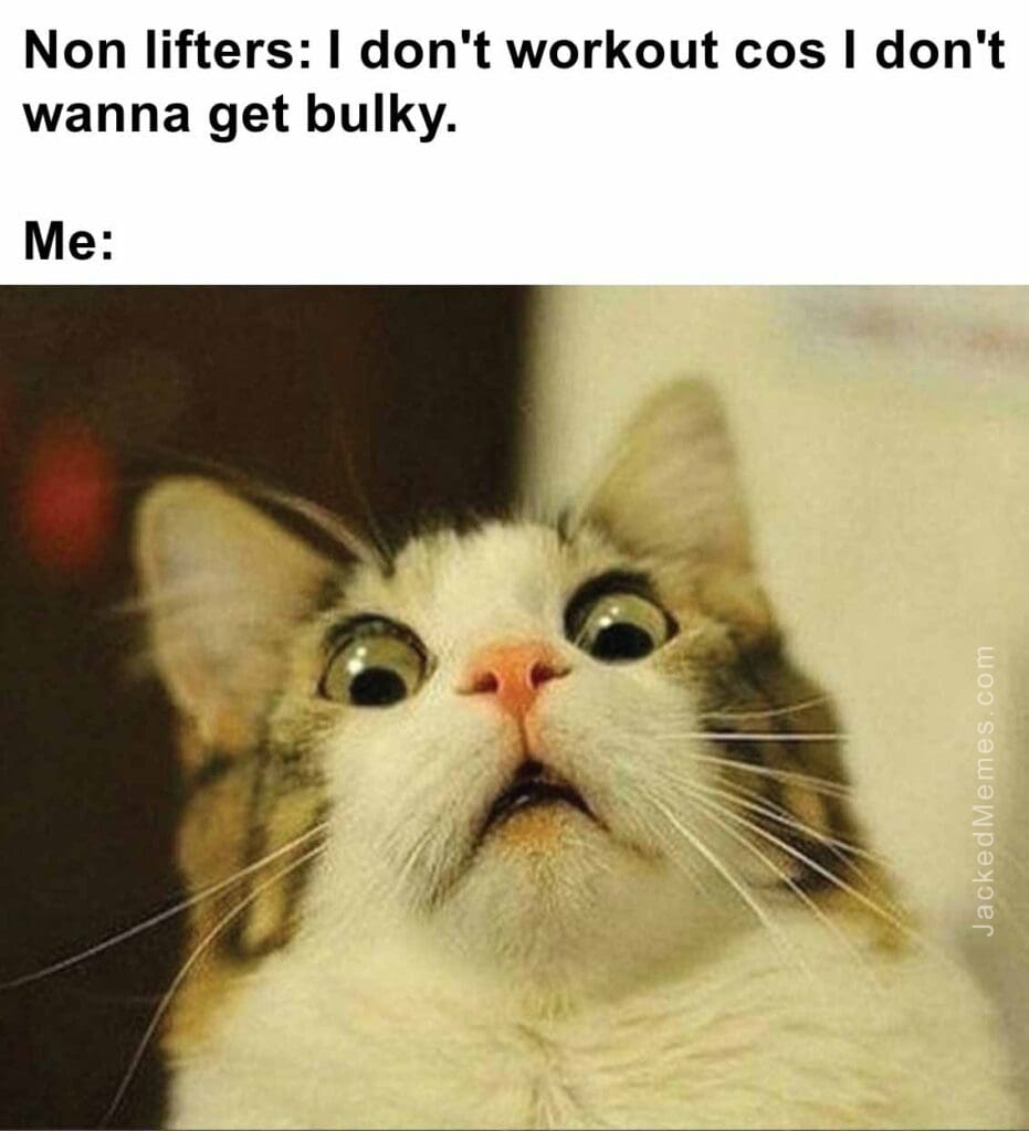 Non lifters i don't workout cos i don't wanna get bulky.  me