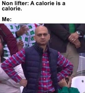 Non lifter a calorie is a calorie.  me