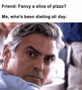 Friend fancy a slice of pizza   me