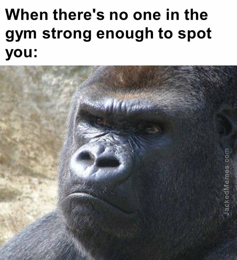 When there's no one in the gym strong enough to spot you