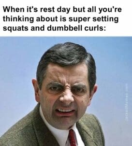 When it's rest day but all you're thinking about is super setting squats and dumbbell curls