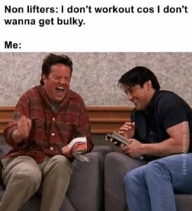 Non lifters i don't workout cos i don't wanna get bulky.  me